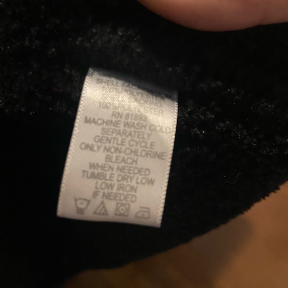 Women’s medium black faux suede/faux fur coat - Picture 3 of 3